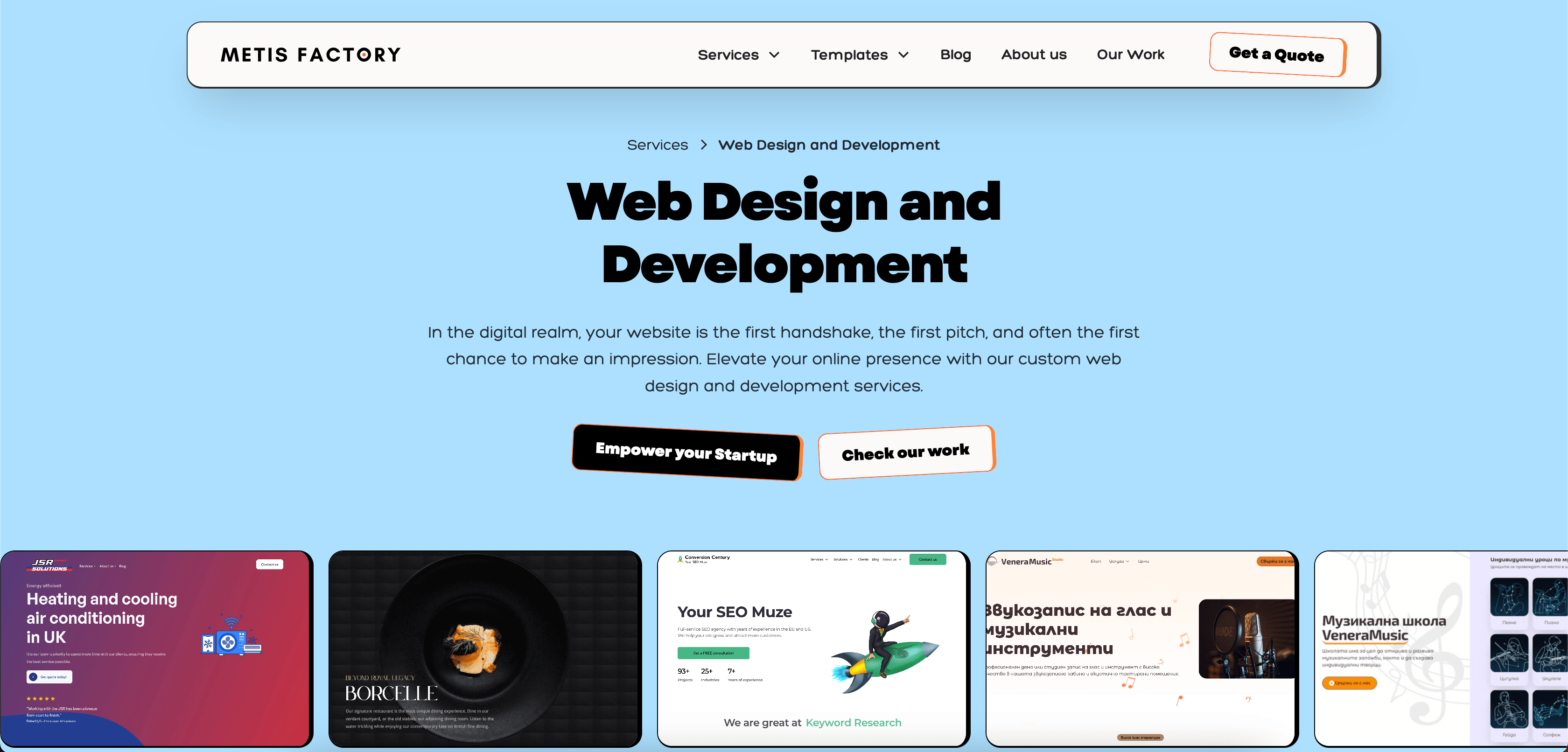website design and development